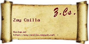 Zay Csilla névjegykártya
